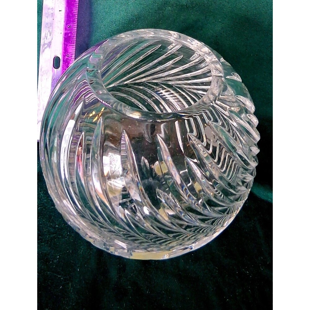Crystal Clear Industries Hand-cut Lead Crystal Vase / Bowl Made in Poland- Swirl